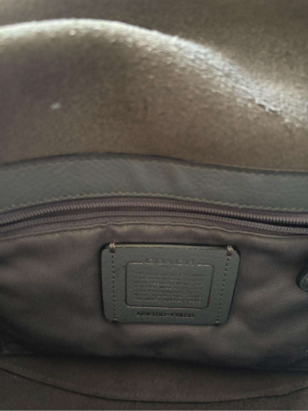 Coach Gray Leather Saddle Crossbody with adjustable strap- Coach Vintage style - Picture 6 of 8